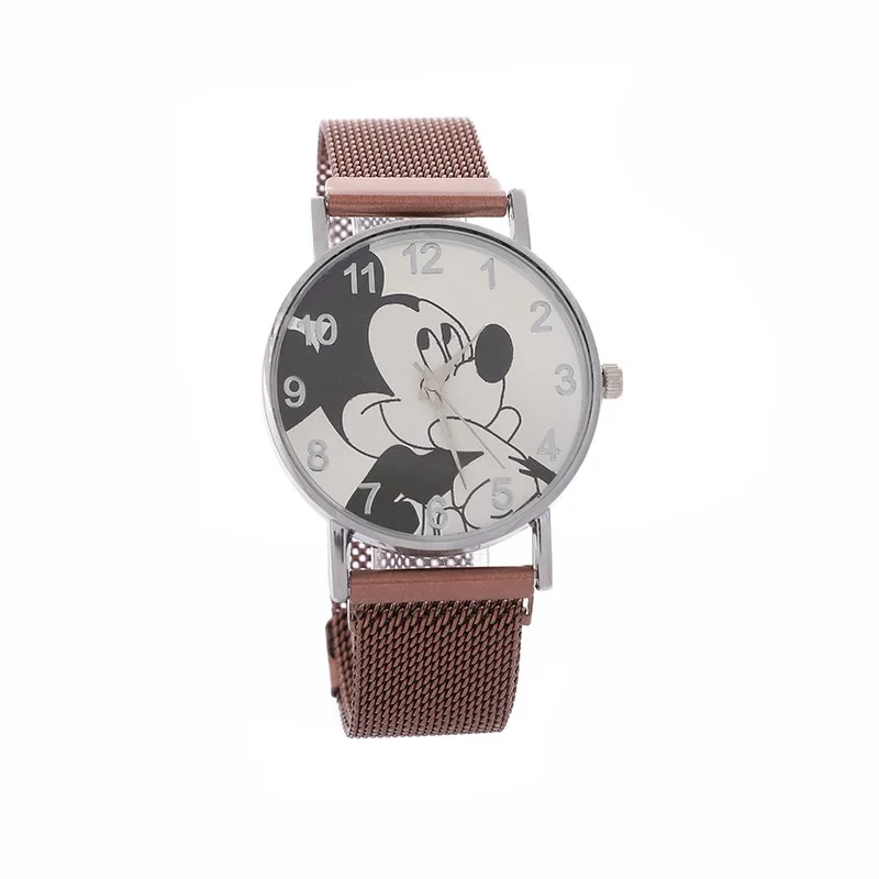 Kawaii Disney Mickey Mouse Cartoon High-End Quartz Watch Adjustable Watch Ultrathin Ladies Watch Clock Wrist Relogio Feminino