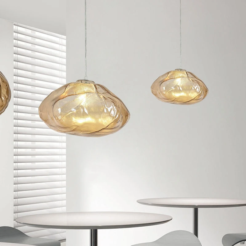 

Irregular Glass Suspesnion Nordic Pendant Light Art Hanging Lamp Decorative Chandelier