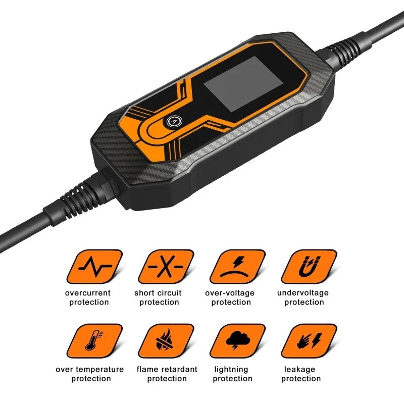 Przenośny ładowarka EV 32A 7KW Type2 J1772 5M kabel pojazd elektryczny przenośne ładowarki szybkie Cargador EVSE etui z funkcją ładowania ładowarka samochodowa