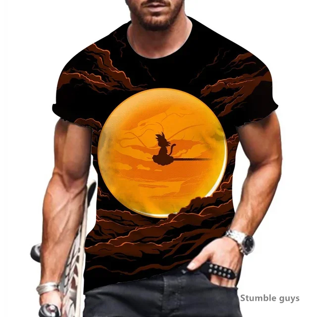 2026 Herren Street Fashion Anime Dragon Ball T-Shirt Unisex Goku Vegeta Kakarot Super Saiyan Oversized