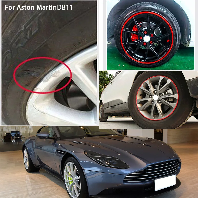 

Защитное кольцо для автомобильного колеса Aston MartinDB11, износостойкие декоративные детали, Резиновая лента для предотвращения утечки шин