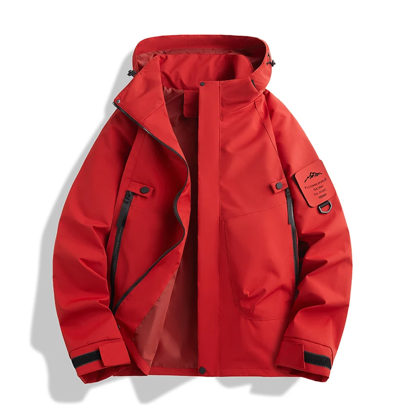 بدلة هجوم للزوجين مقاومة للرياح ومسامية للترفيه في الهواء الطلق لربيع الخريف، أزياء رائعة وعصرية ومتعددة الاستخدامات بقلنسوة في الشمال #4