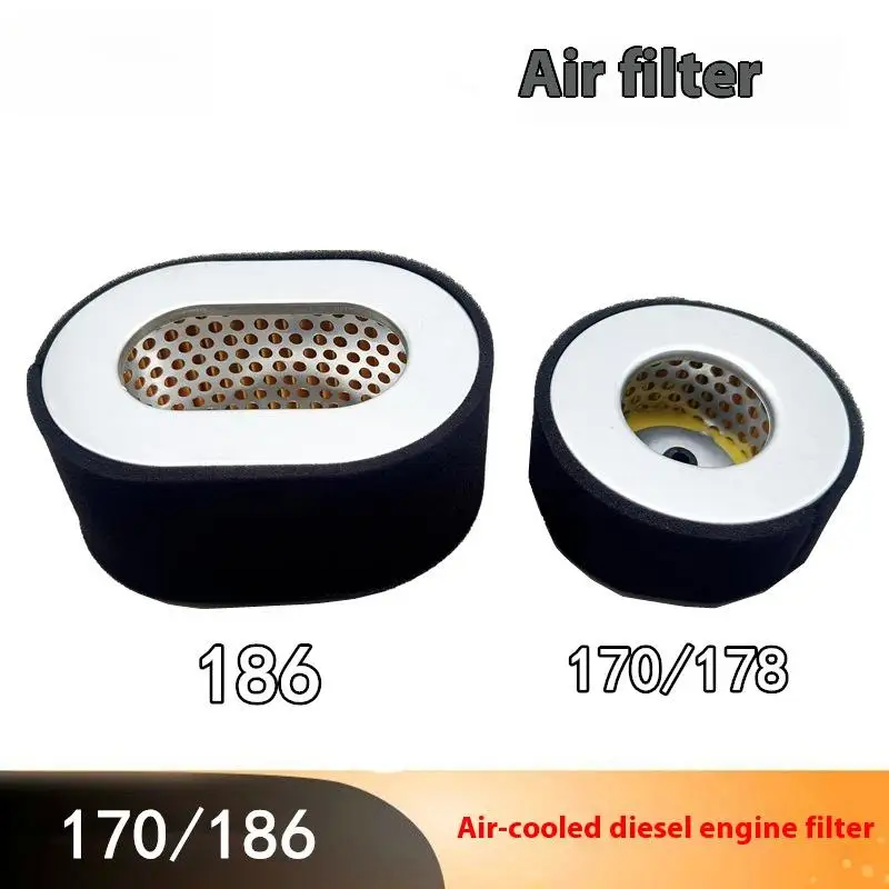 1-teiliges Motorersatzzubehör – Dieselgenerator-Luftfilterelement für L90, L100, 114650-12590, 186, 186F, 186FA, 10 PS