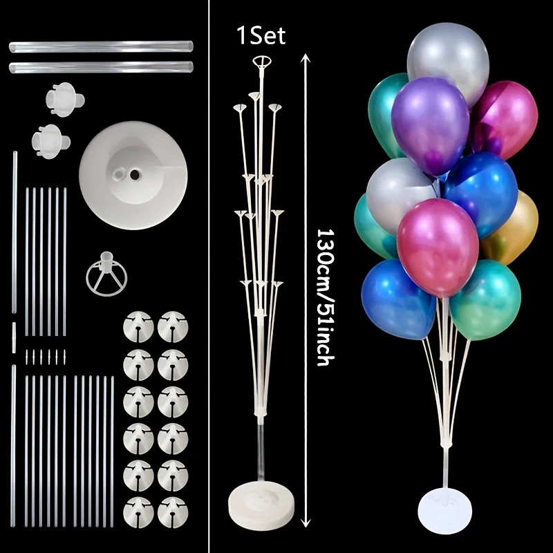 1/2set 13/19Tubes Balloon Stand Holder Balloon Stick Happy Birthday Balloon Kids Baby Shower Adult Wedding Party Decoration