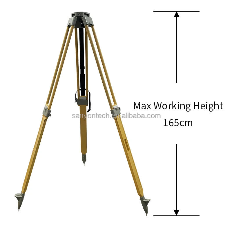 WT-02 Heavy Duty Wood Tripod Total Station and GPS RTK Instrument Accessory in High Quality