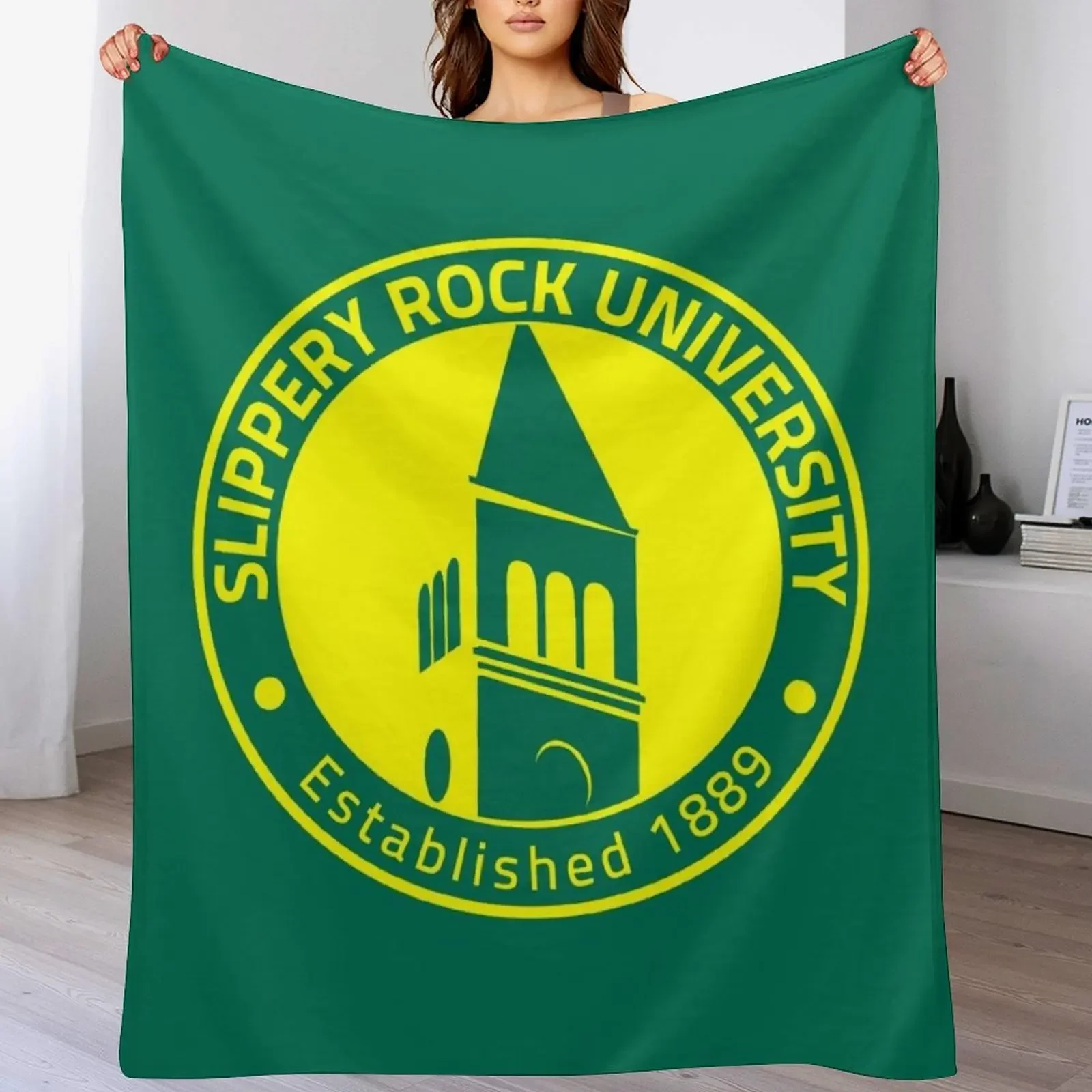 SRUSlippery Rock University Throw Blanket Stylish Decor Blanket Gift for Friends Roommate