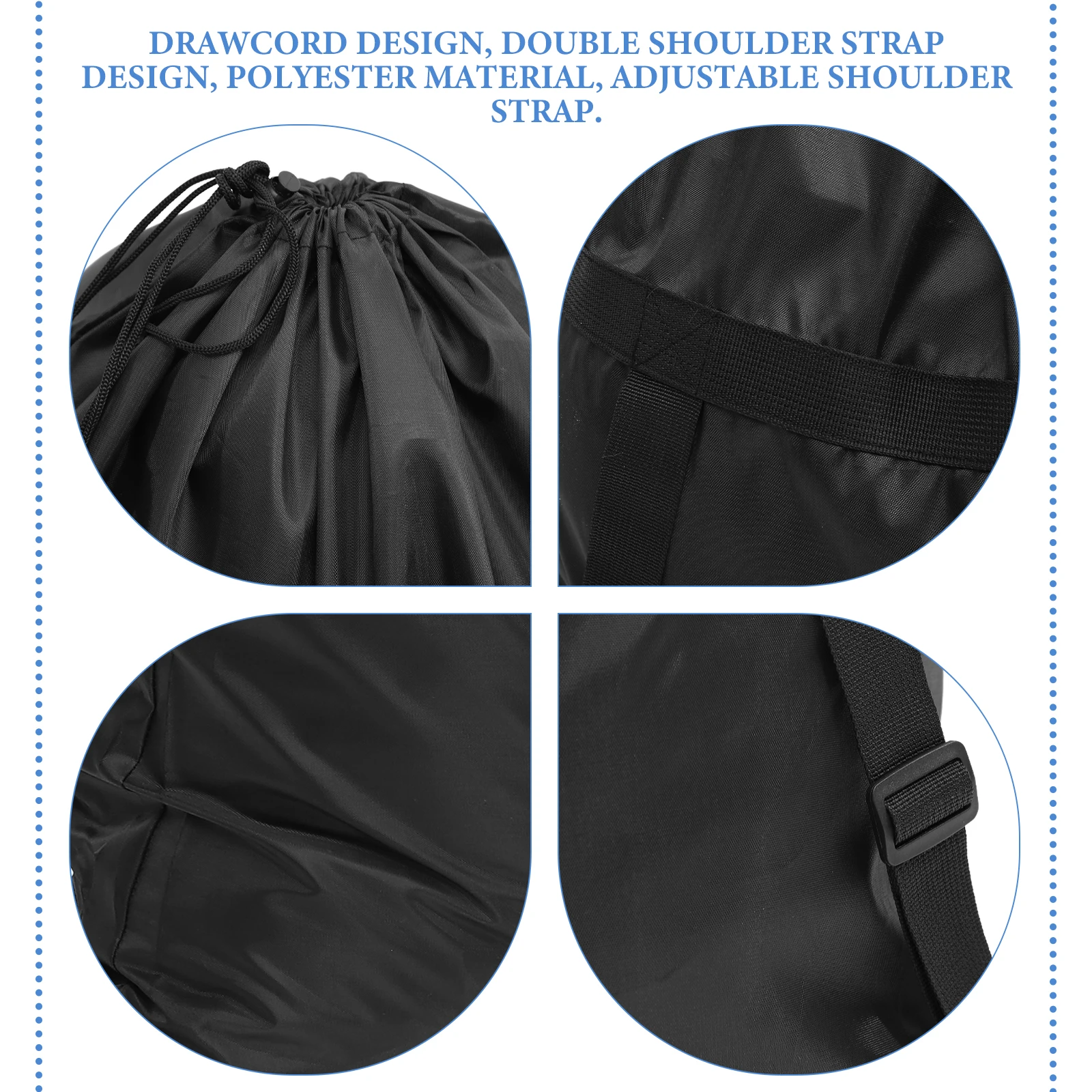 

Polyester Laundry Bag for Home Travel Light Material Machine Washable Dirty Clothes Bags Dorm Essentials Storage Hamper
