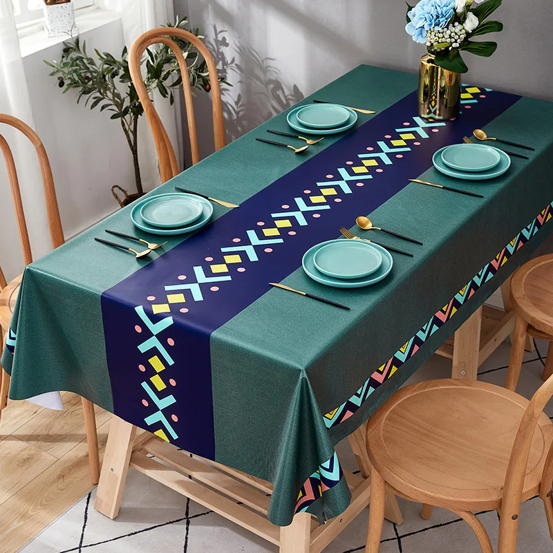 Fashionable And Simple Style Rectangular Tablecloth Kitchen Restaurant Decoration Table Waterproof Tablecloth