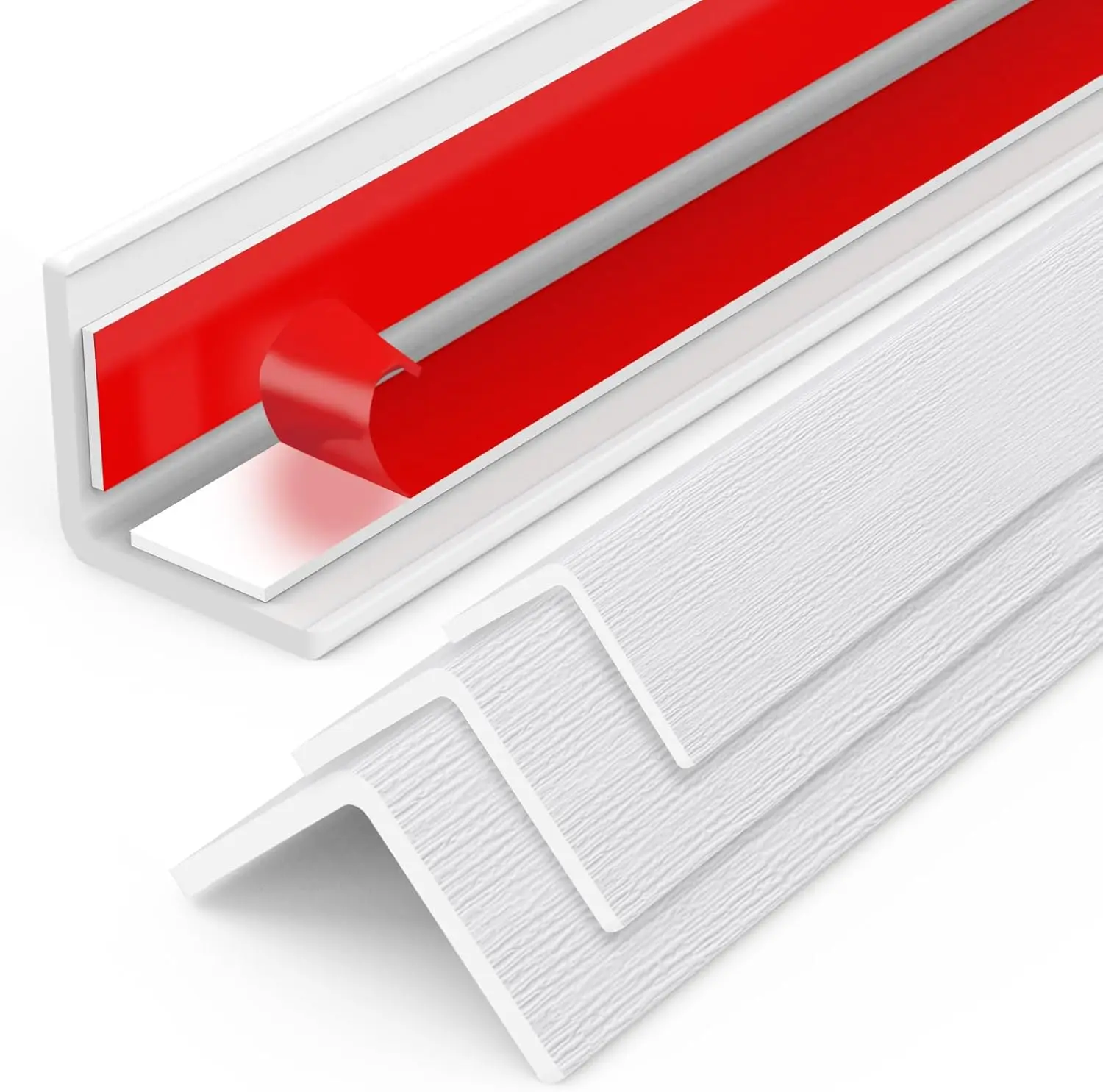 

White Wall Corner Guards, 4PCS with Back Glue for Baby Safety and Edge Protection, 36 in L x 1-5/8 in W