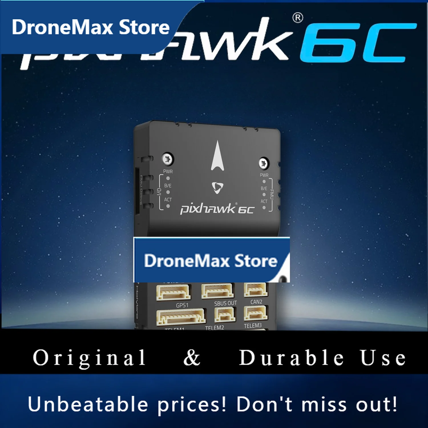 DroMaHolybro Pixhawk 6C Flight Control Four Axis Multi Axis Fixed Wing PX4 PIX4 Pixhawk4 Upgraded Open Source,M10/M9N GPS,Metal