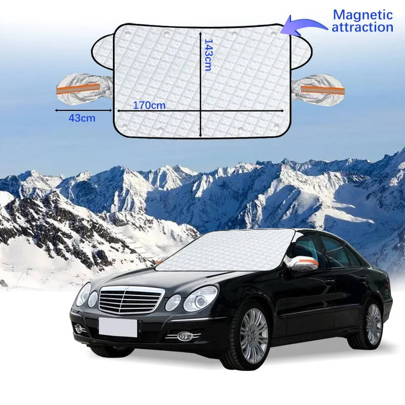 

Чехол на лобовое стекло автомобиля, магнитный зимний чехол на окно, защита от снега, защита от мороза, чехол на переднее стекло автомобиля для Benz E level 08 style