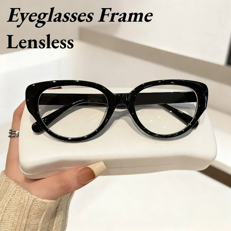 

2025 New Retro-Fashionable Cat-eye Frames Sweet Elegant and Comfortable Durable Frame Without Lenses Women's Style