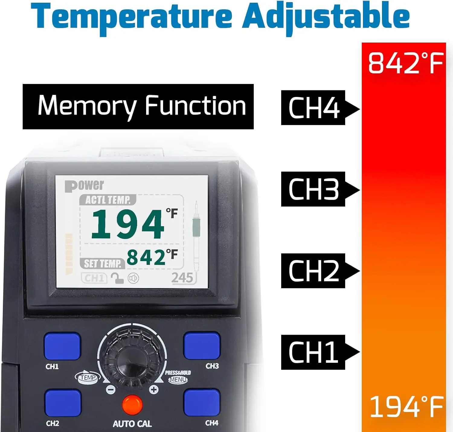 Estación de soldadura de precisión 982D con calibración automática, pantalla inclinable, Compatible con C245/C210, soldadura sin plomo de 2 carretes, 6 carritos