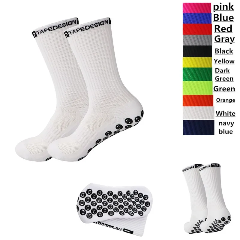 Anti Non-Slip Football Socks Men Women Slip TAPEDESIGN Soccer Cycling Sports Grip Socks 38-46