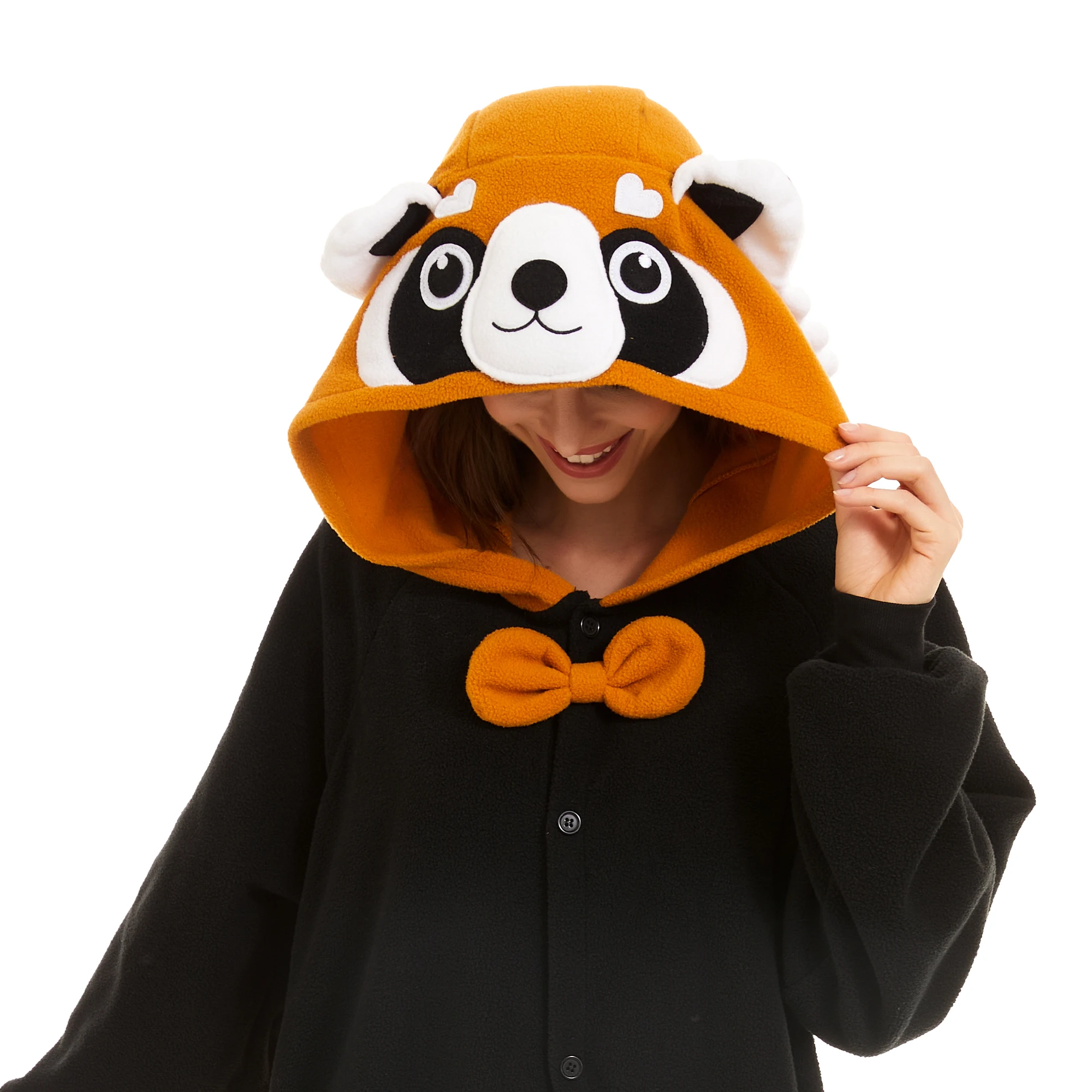 

Red Panda Costume One-Piece Pajamas for Adults Men and Women Soft Winter Pijamas Halloween Christmas Funny Cosplay Jumpsuit