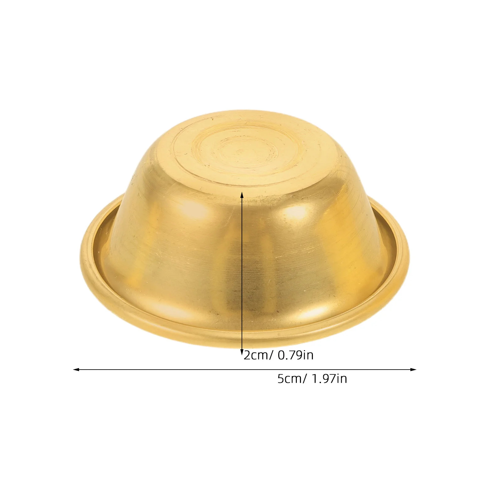 8 قطعة وعاء تقديم نحاسي صغير 2 بوصة وعاء مياه بوذي صغير من النحاس للطقوس المقدس معبد التأمل أكواب ديكور المنزل #5