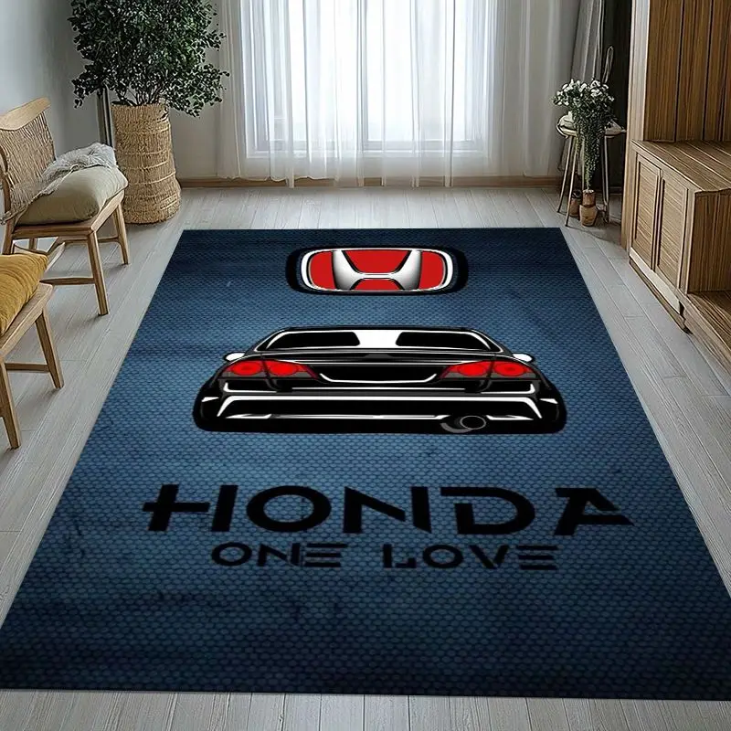Classic H-HONDA Racing car Moto Living Room Non-Slip Area Rug Soft Carpet for Bedroom  Playroom Sofa,Home Decor Doormat Gift