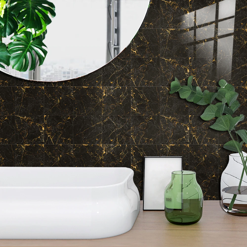 Black Gold Marble C…