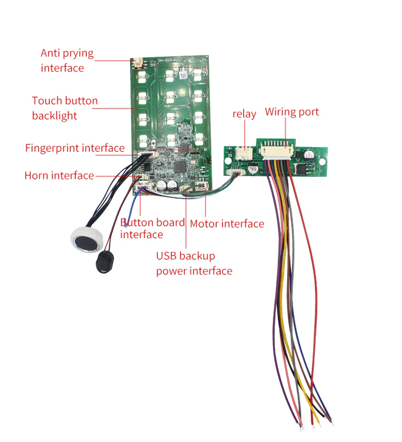 Placa de módulo de teclado de impressão digital, controle de acesso por aplicativo ttlock 4.5-9v, módulo de interruptor de fechadura inteligente,