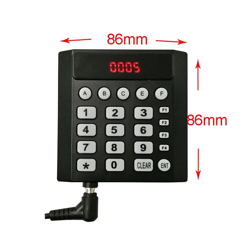 K-999B Mini Wireless Numeric Keyboard For Waiter Counter Queue Call Management System (Transmitter Only)