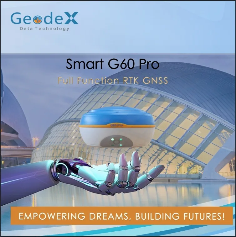 Geodex G60Pro RTK GPS Surveying Instrument DGPS RTK GNSS Receiver for Topographic Surveying