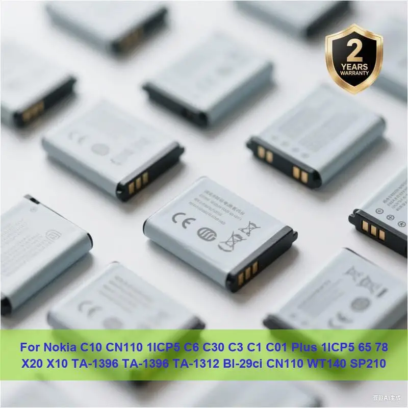 

Аккумулятор для Nokia C10 CN110 1ICP5 C6 C30 C3 C1 C01 Plus 1ICP5 65 78 X20 X10 TA-1396 TA-1396 TA-1312 Bl-29ci CN110 WT140 SP210