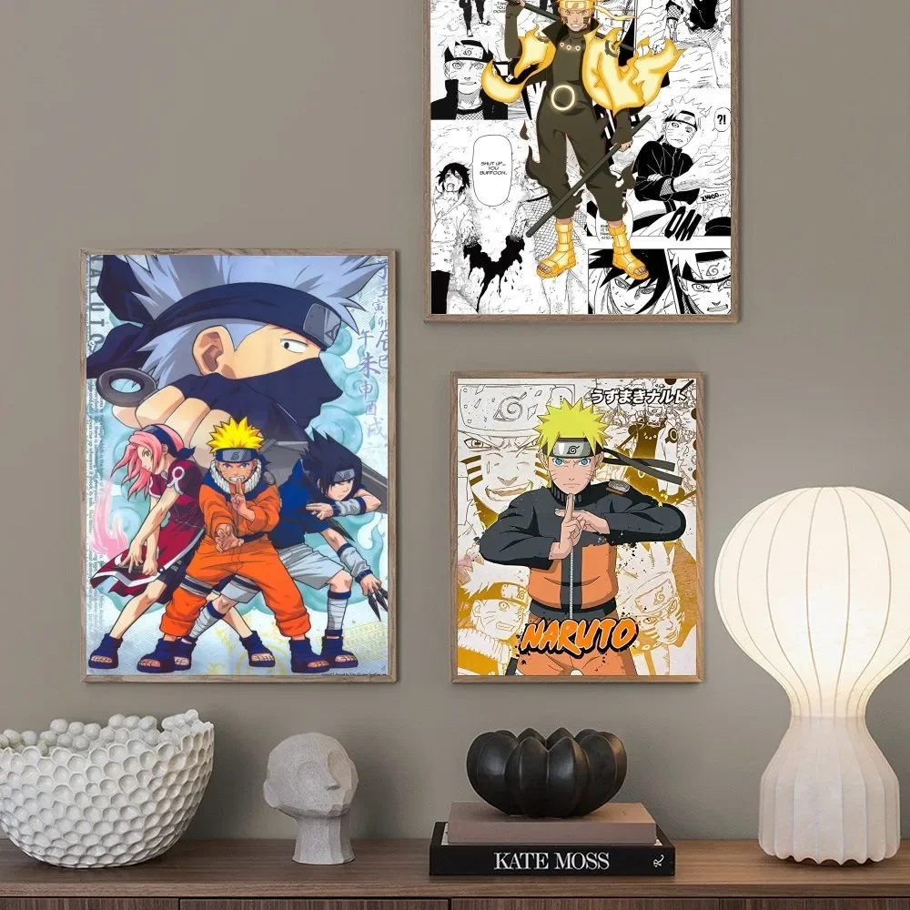 1pc Naruto Uzumaki Naruto Poster Paper Print Home Bedroom Entrance Bar Cafe Art Painting Decoration