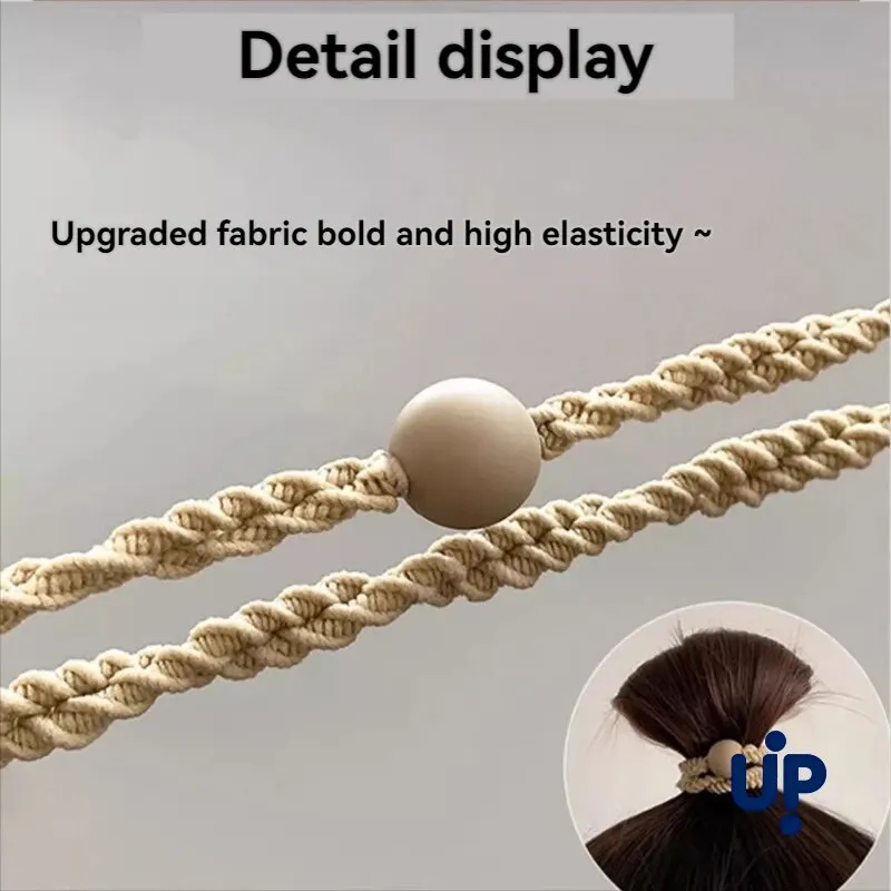 10 diademas de cuero para mujer, accesorios para el cabello, banda elástica de alta elasticidad y duradera para coleta alta, círculo para el cabello