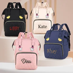 Customized Name Fashion Backpack New Multi-Purpose Mommy Backpack Large Capacity Baoma Out Storage Bag Maternity Packages