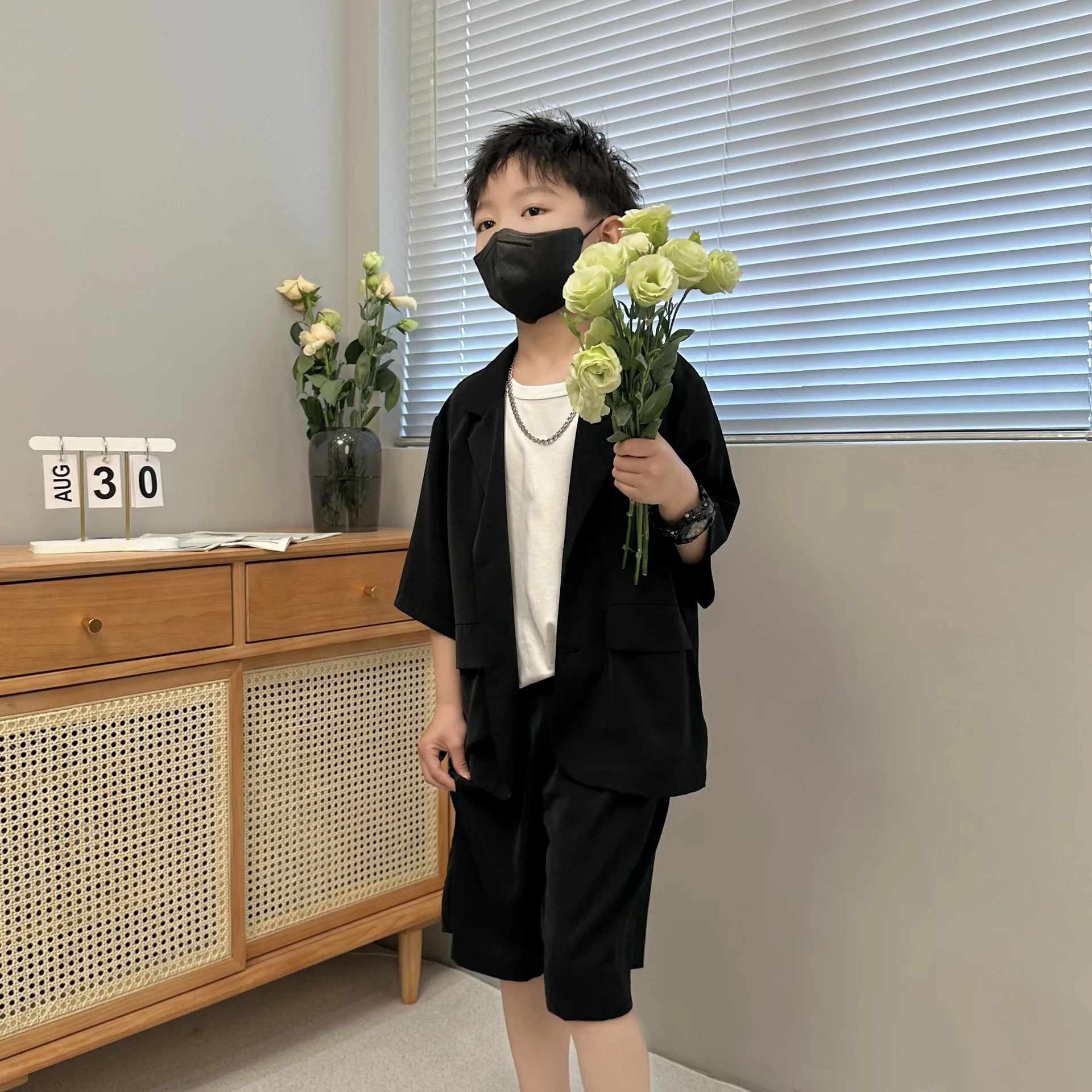 2026 Spring/Summer Boys' Suit Set - Children's Summer Short-Sleeved Small Suit For Casual Weddings - Boys' Performance Clothing