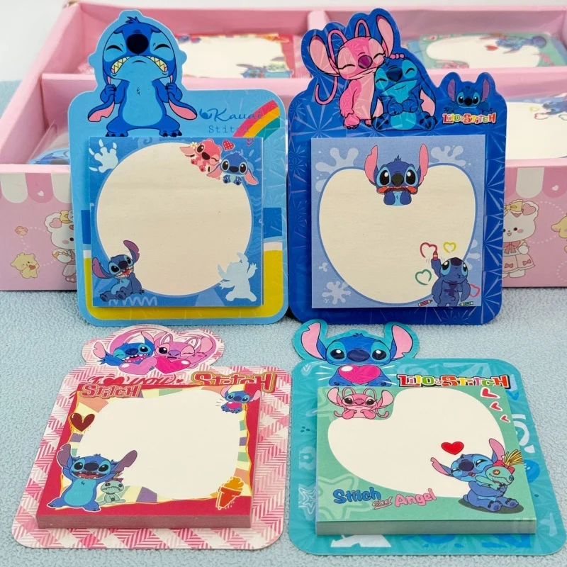24 pz/lotto Kawaii Disney Stitch Memo Pad Creativo N Volte Etichetta di Cancelleria Blocco Note Segnalibro Materiale Scolastico Postale