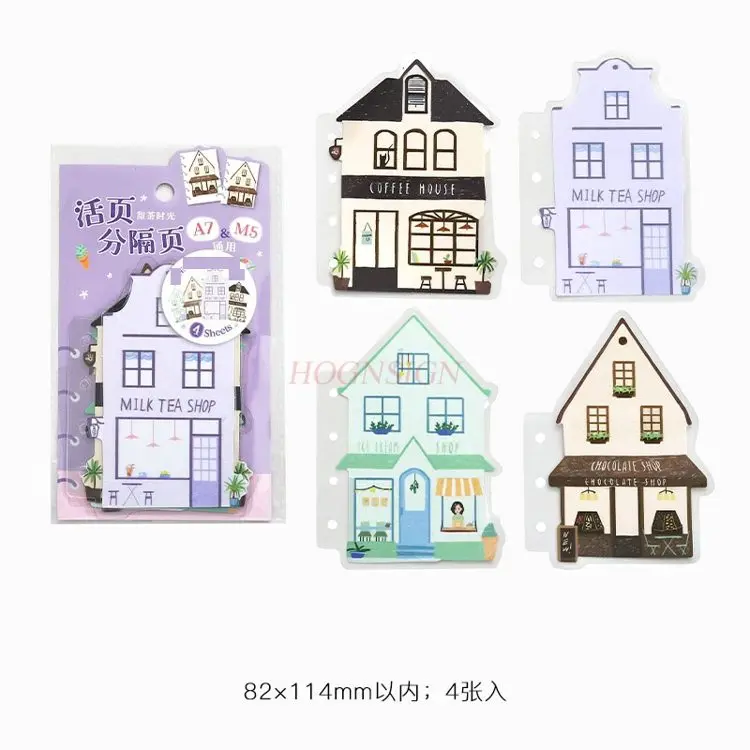 4 fogli Adattamento di pagine separate a fogli sciolti alieni per pagine indice letterario