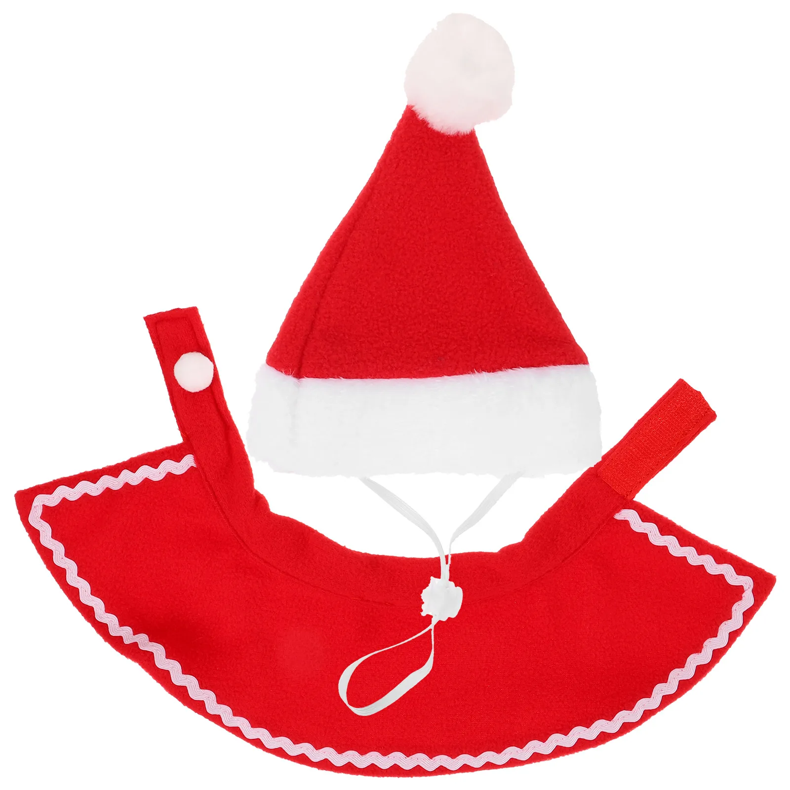 

Pet Hat Scarf Set Red Christmas Design Decorative Accessories Decorate Dog Cat Clothes Cosplay Party Props