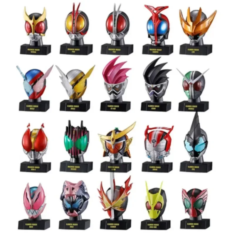 In Stock Bandai Kamen Rider Masked Mini Head Sculpture Avatar MASK HISTORY Anime Action Figures Toys Collectibles ChristmasGifts