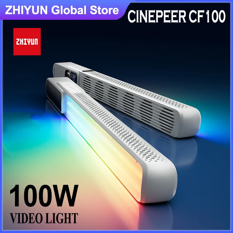 ZHIYUN CINEPEER CF100 100W RGB LED Video Light Wand Stick 2700K-6500K CRI 96+ with 6 Light Effects Continuous Output Lighting