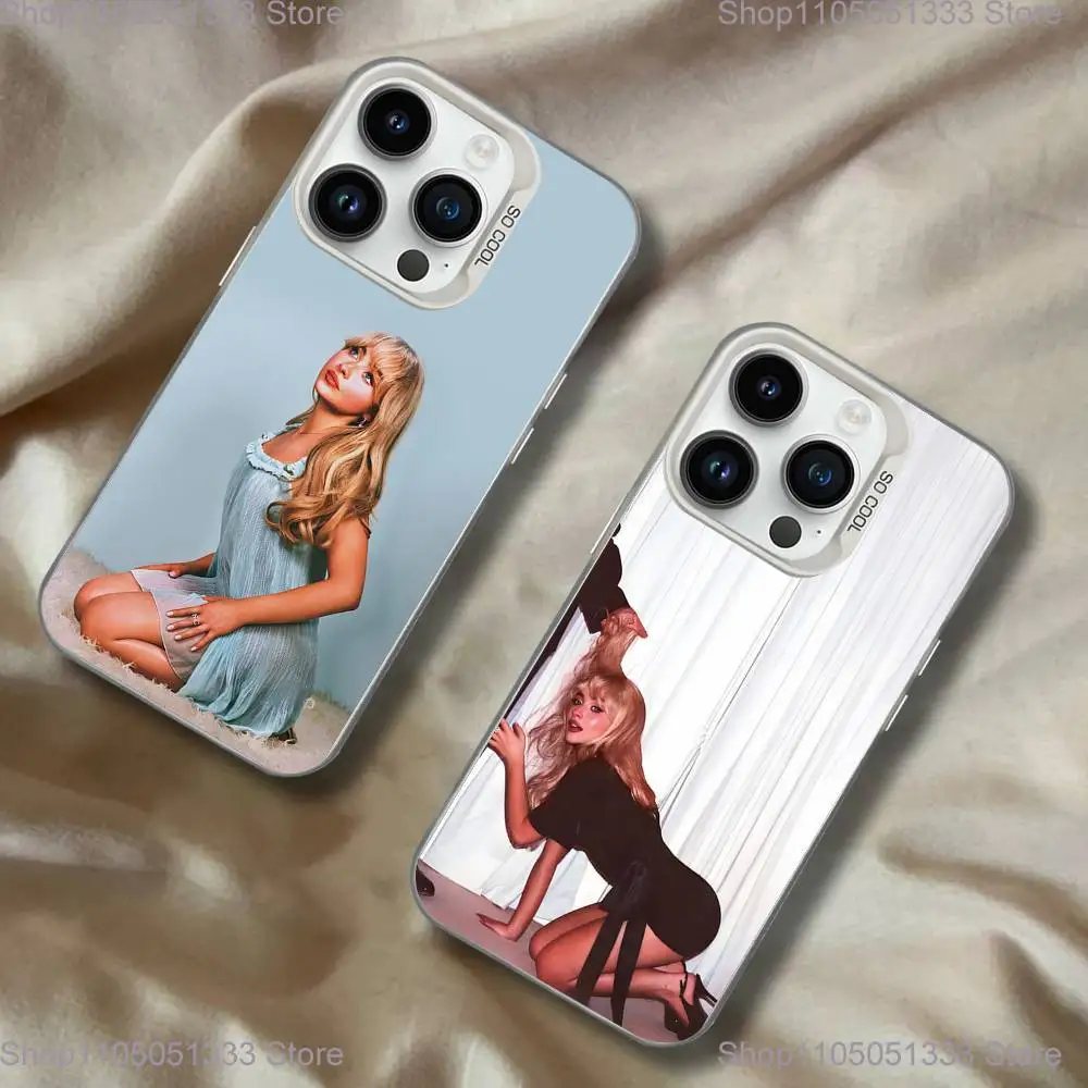 

Singer S-Sabrina Phone Case For iPhone 16,15,14,13,12,11,Pro,XS,Max,Plus,Mini,SE White Candy Matte Shockproof Cover