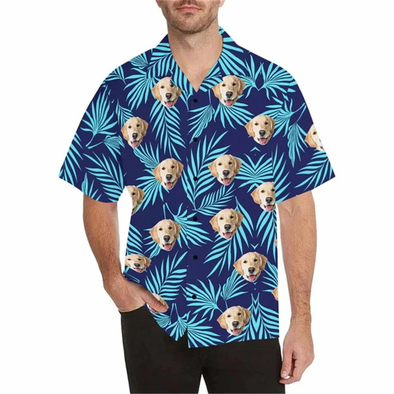Custom Photo Hawaiian Shirts For Men Women Family Personalized Pet Face Custom Hawaiian Shirt Gift For Pet Owners Pet Lovers Top
