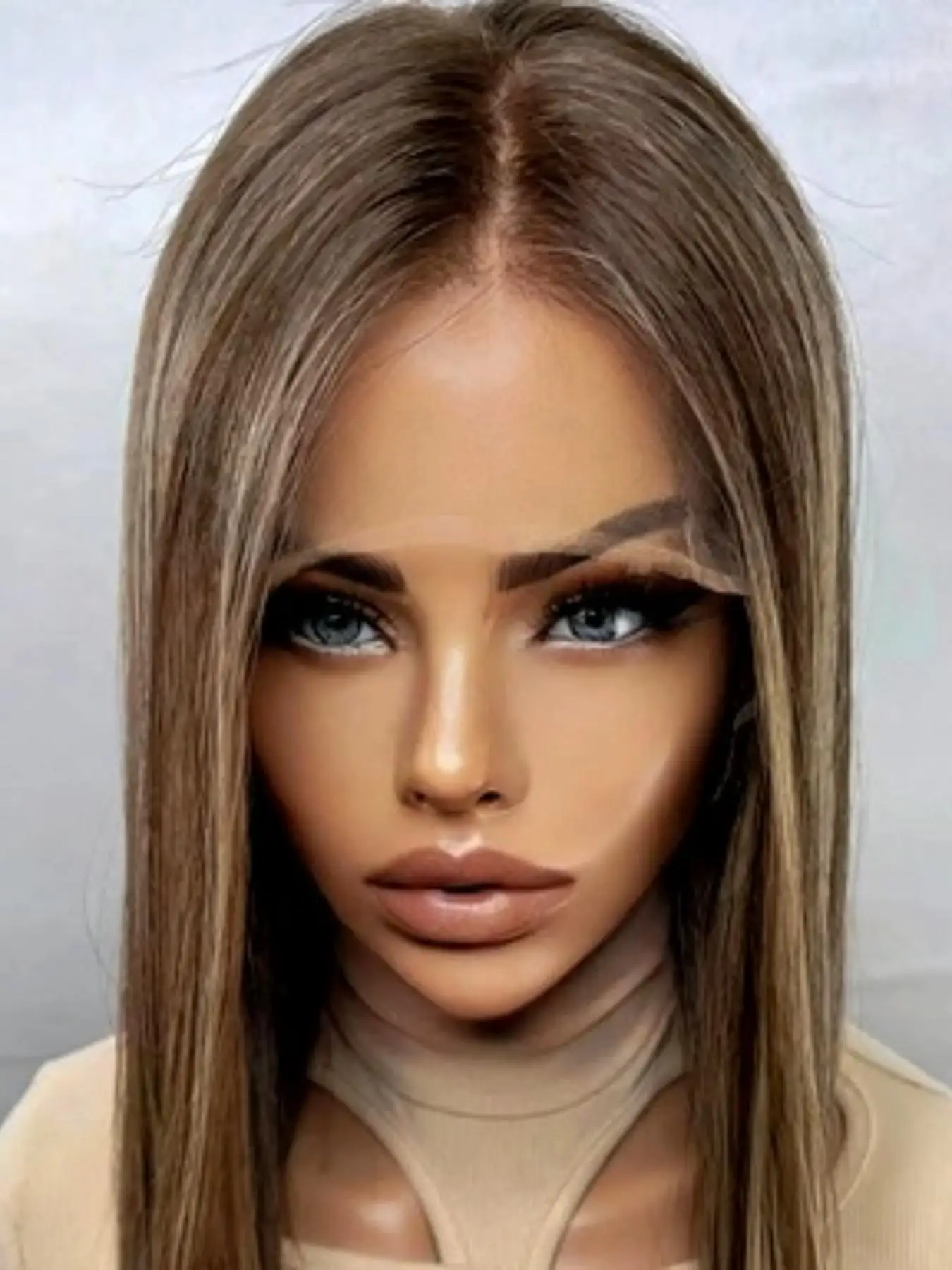 Natural Glueless 5x5 Silk Base 16inch Straight Highlight Blonde Jewish Human Hair Wig Baby Hair HD Lace European Hair Preplucked