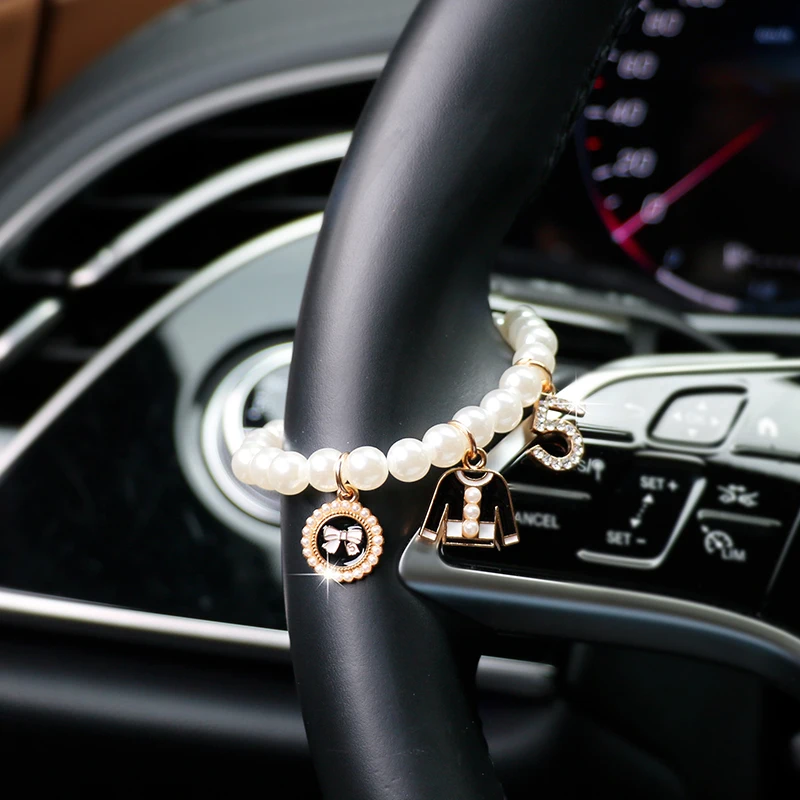 Fashion bead string clothes, car interior steering wheel decoration pendant, creative car hanging decoration pendant for cars