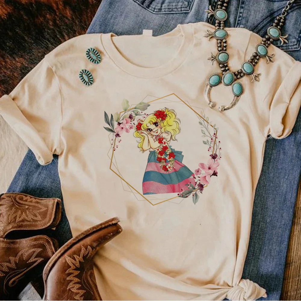 Candy Candy Tee women designer tshirt female comic designer Japanese clothes