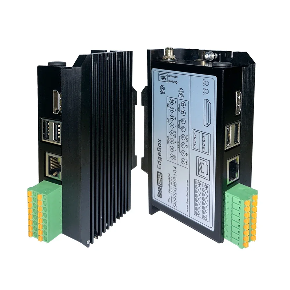 Edgebox-RPI200 Gateway PLC Asli Sistem Kontrol IoT Industri Host Pengontrol Pemrograman PLC