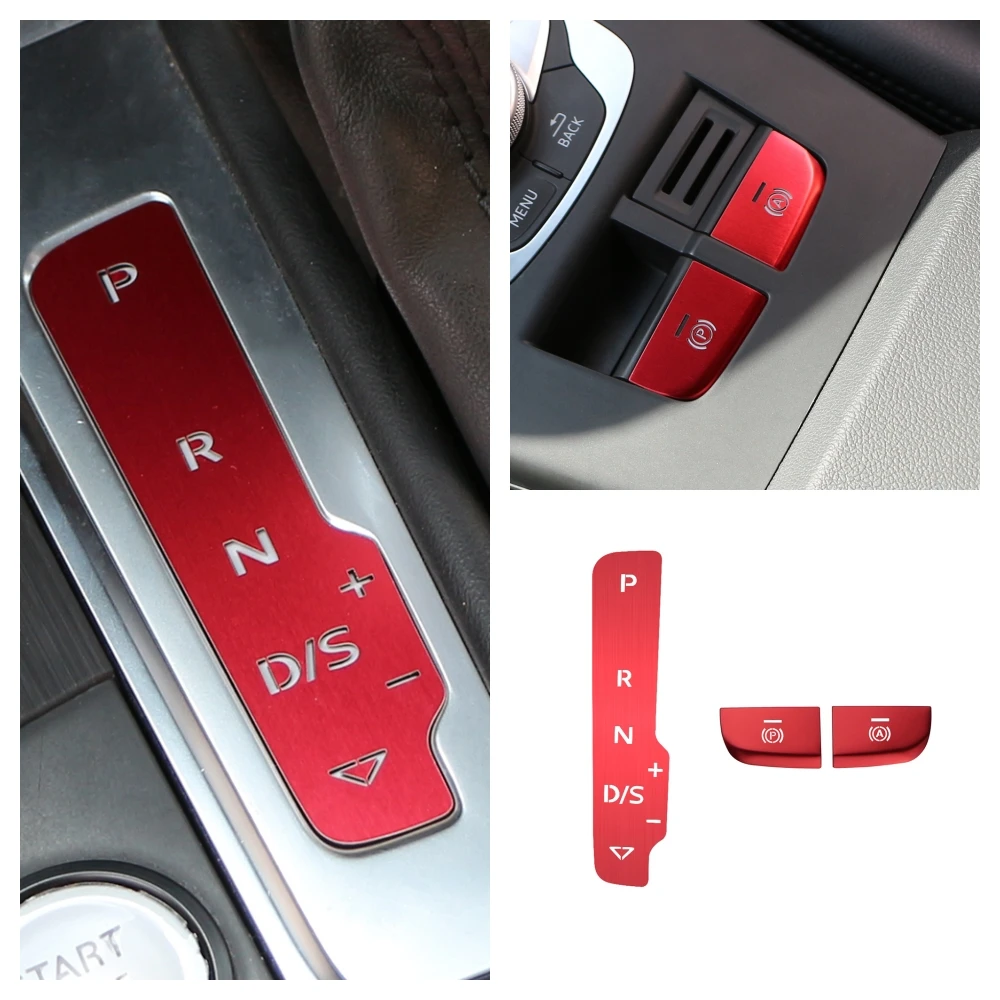 Gear Shift Sequins For Audi A3 8V 2014-2019 LHD Car Center Console Electronic Handbrake Button Sticker Decoration Accessories