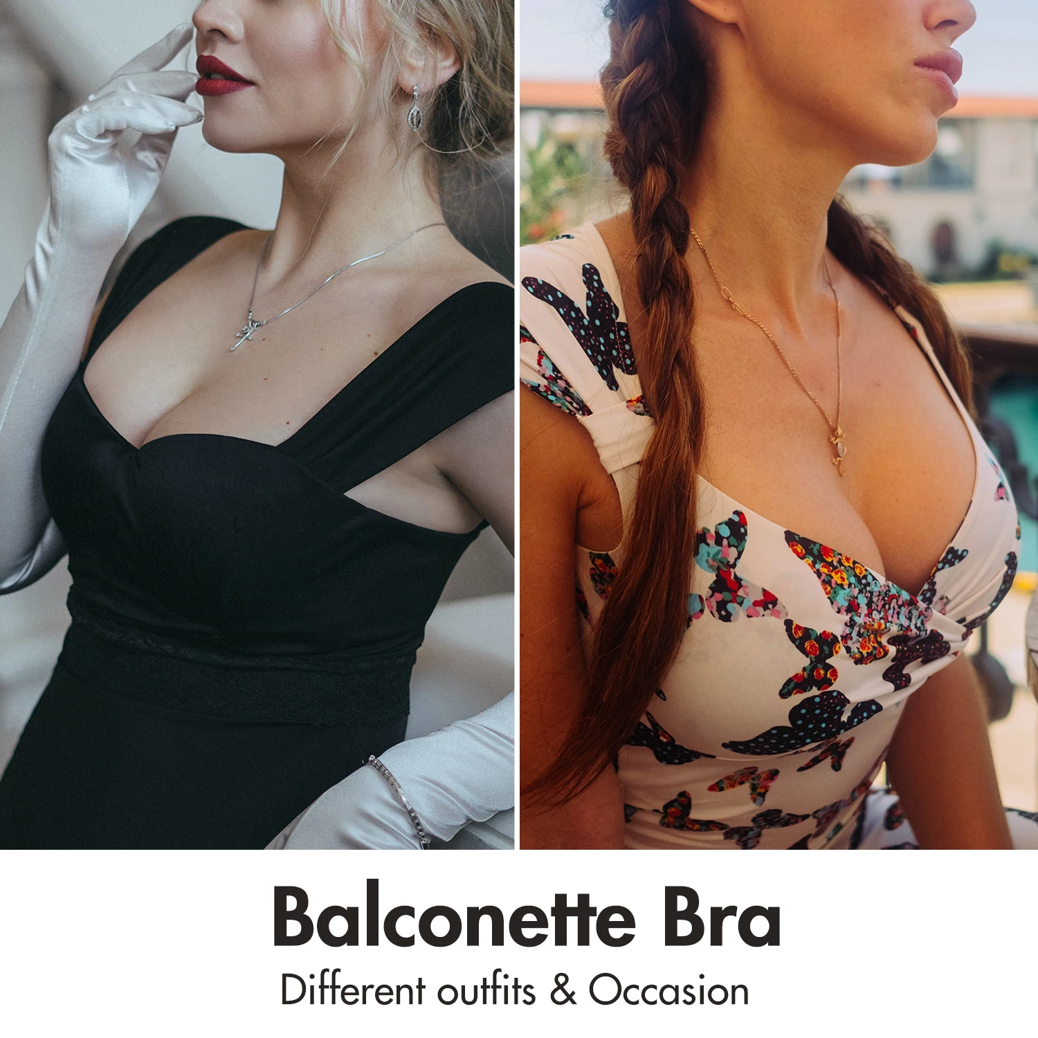 Women\'s Balconette Bra Seamless Plus Size Full Coverage Underwire Support Bras 34-44 B C D DD E F G