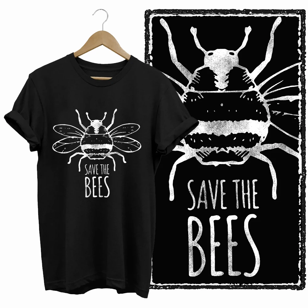 COOLMIND cotton black cool bees print exclusive original graphic women T shirt loose big size women tshirt  cool female tee
