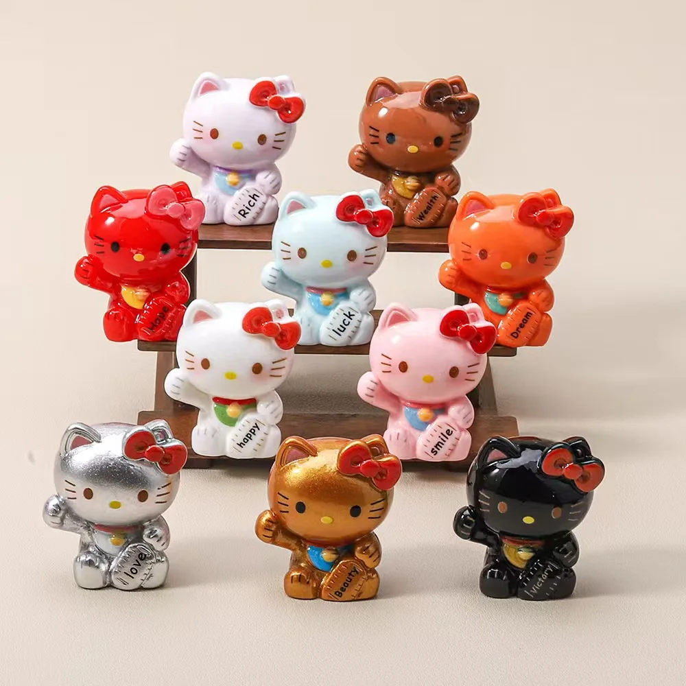 

10 pieces for KT cat desktop ornaments, desktop decorations, cute DIY resin accessories, car decorations, gifts