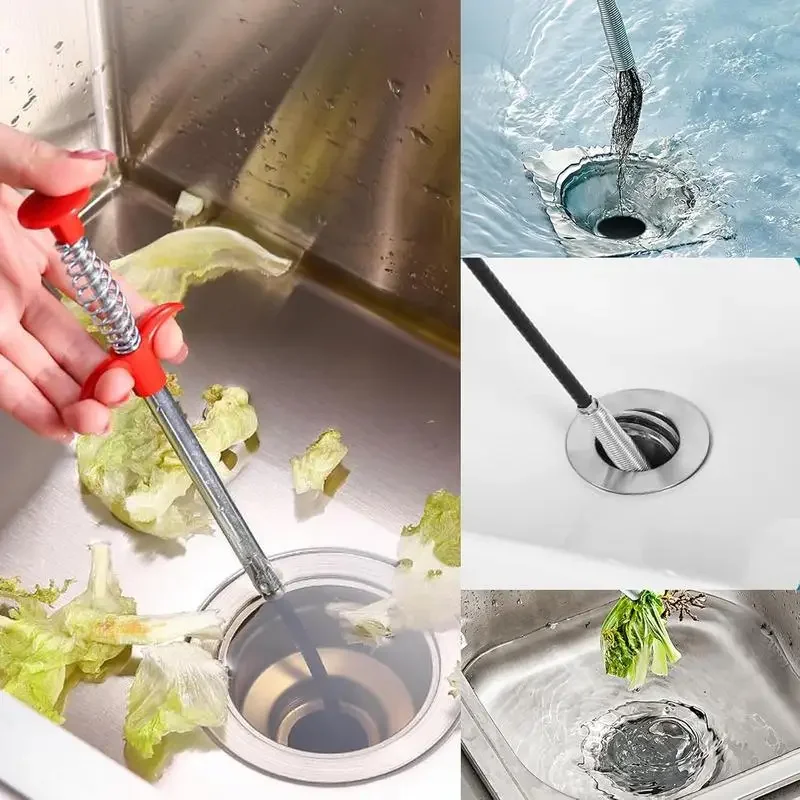 Küchenspülen-Reinigungsrohr-Entstopfer und Abflussreiniger für Toiletten mit Greifgriff – Fabrikverkauf: Vierklauen-Abflussreiniger – Detail 7