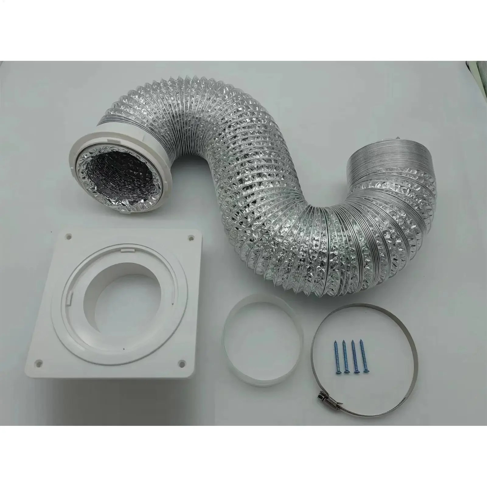 Portable Air Conditioner Window Vent Kit Adjustable Connector Seal Ring AC Exhaust Hose Universal Coupler for Ducting Cooling