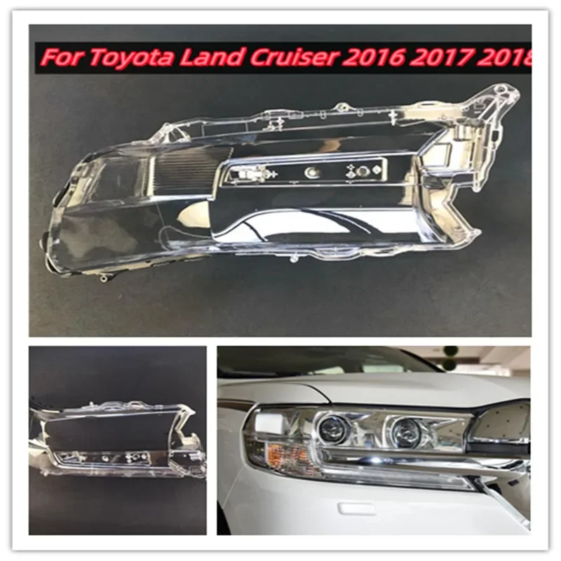 

HTTCY For Toyota Land Cruiser 2016 2017 2018 Car Headlight Lamp Cover Headlamp Shell Lampshade Replace Original Glass Lens