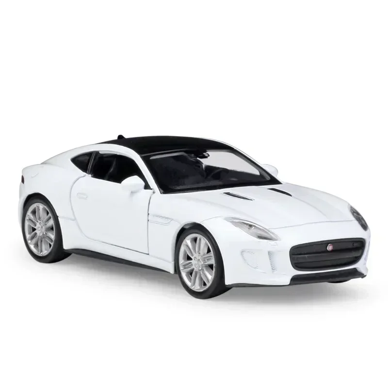 Coche de lujo de aleación de Metal fundido a presión para niños, modelo de coche extraíble, coupé tipo F, JAGUAR 1:36, juguetes con colección