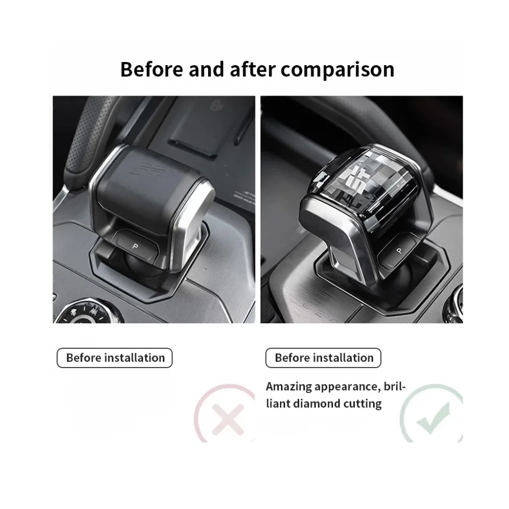 

For Chery Jetour Traveller T2 2023 2024 Car Crystal Handle Gear Shift Knob with LED Light Jetour T2 Accessories